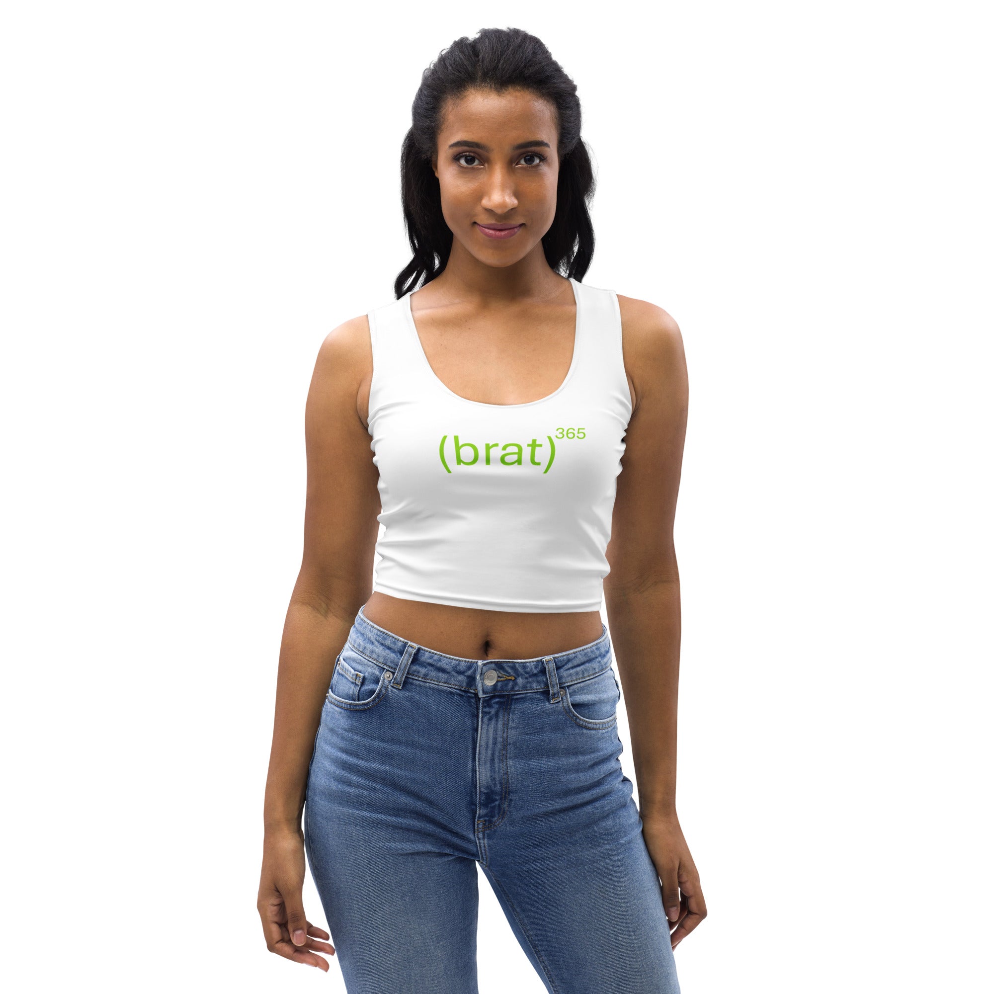 Brat Crop Tops- Sleeveless. Girls' Gym Crop Top. Party Crop Tee- Brat 365. WickedYo.